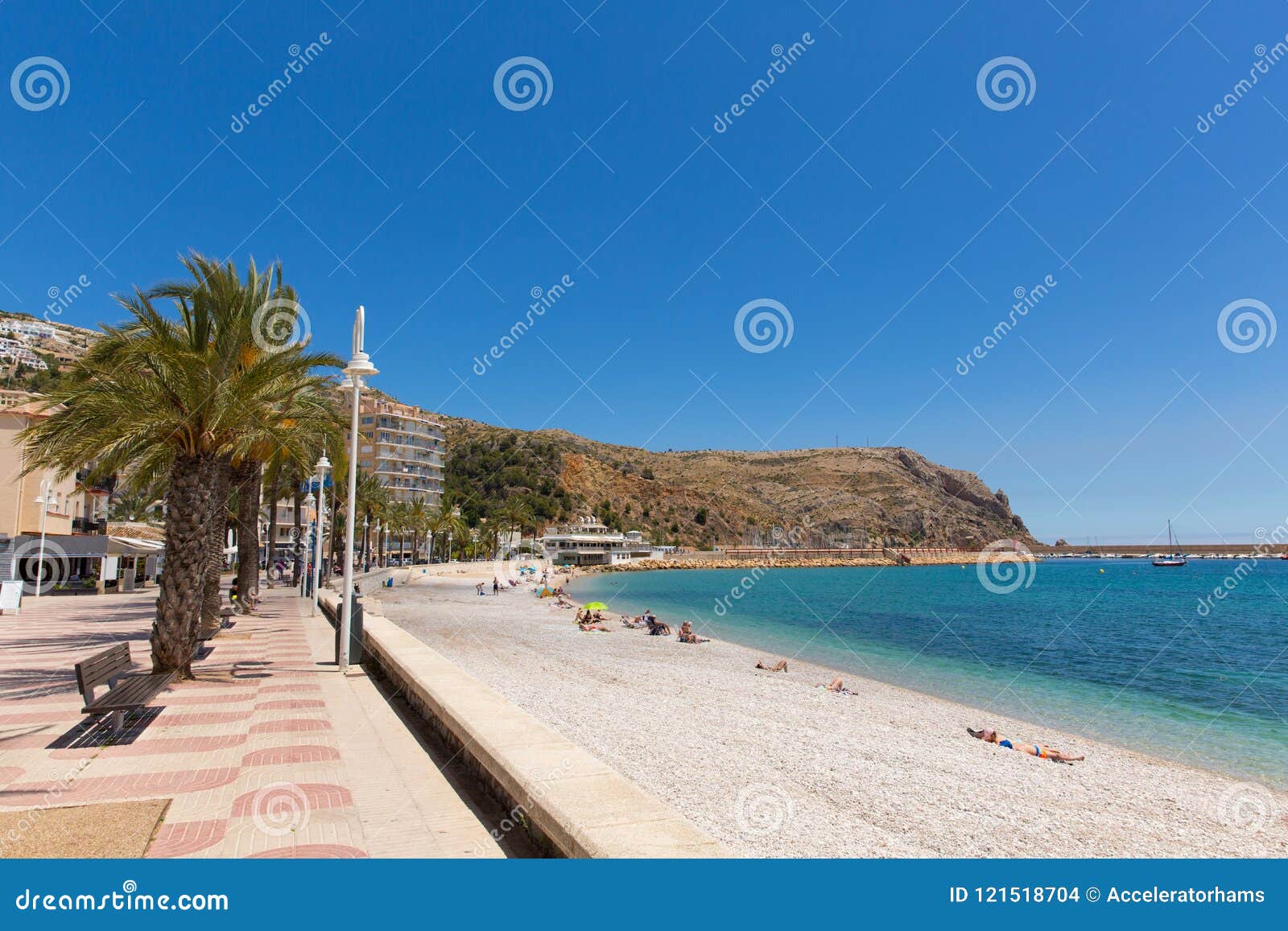 xÃÂ bia spain historic spanish coast town with platja de la grava beach, also known as javea